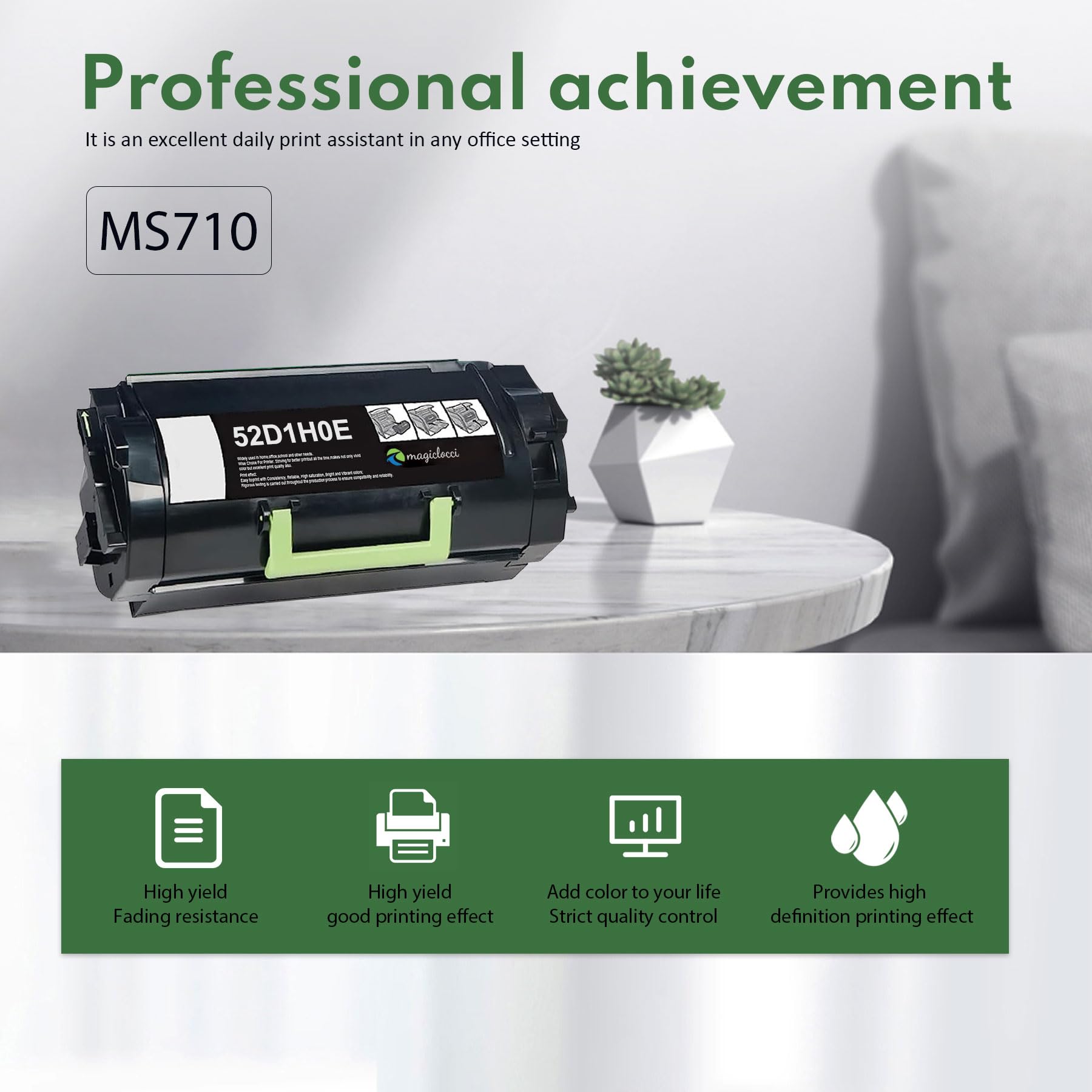 Amazon.com: 52D1H0E High Yield Black Toner Cartridge (1-Pack